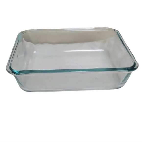 Vintage Pyrex Blue Tint Clear Glass Baking Dish 9 x 7 Rectangular 6 Cup 7211R - Picture 1 of 3